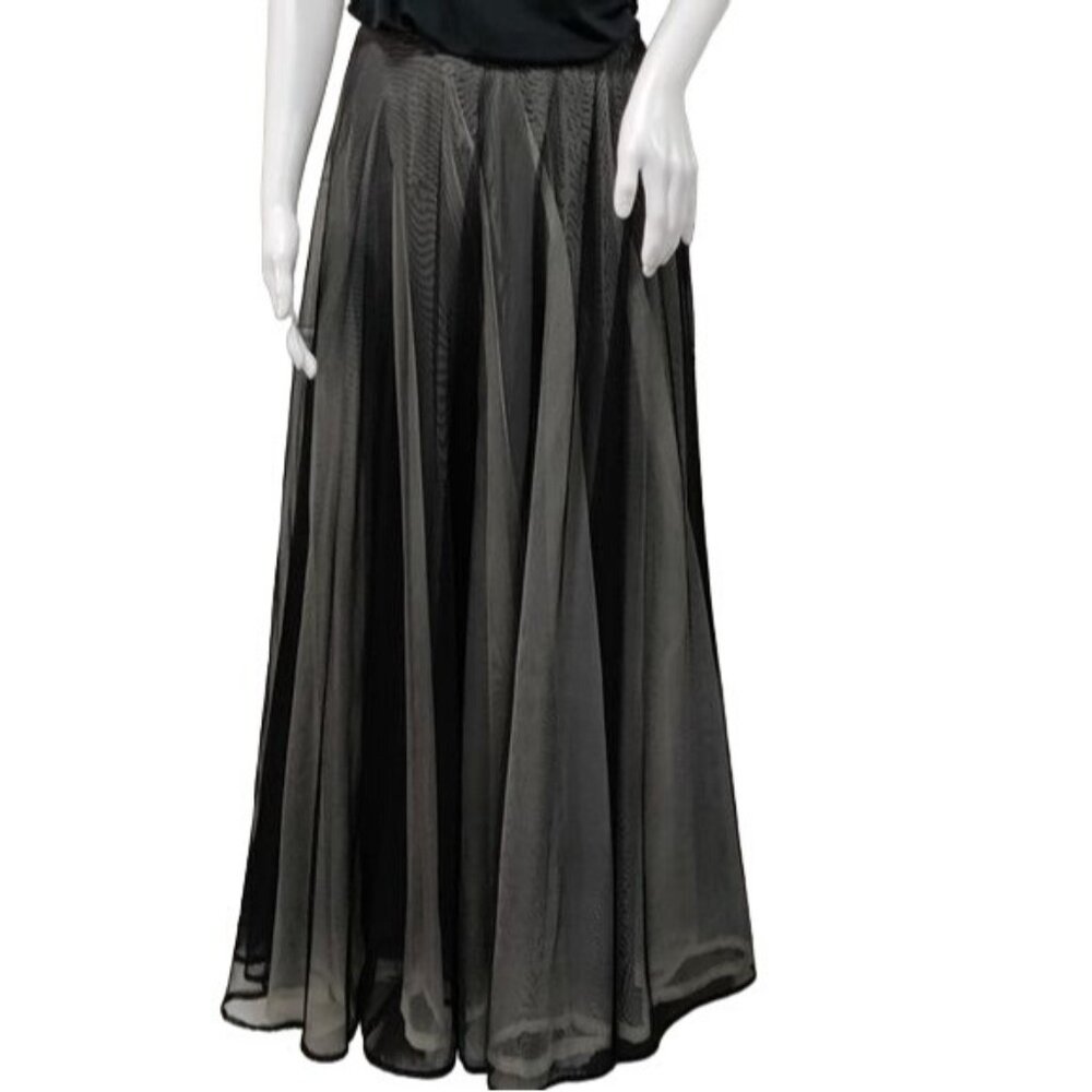 Alexia Admor New York  Long Full Length Whimsy Glam Grunge Tulle Skirt in Black - Picture 2 of 13